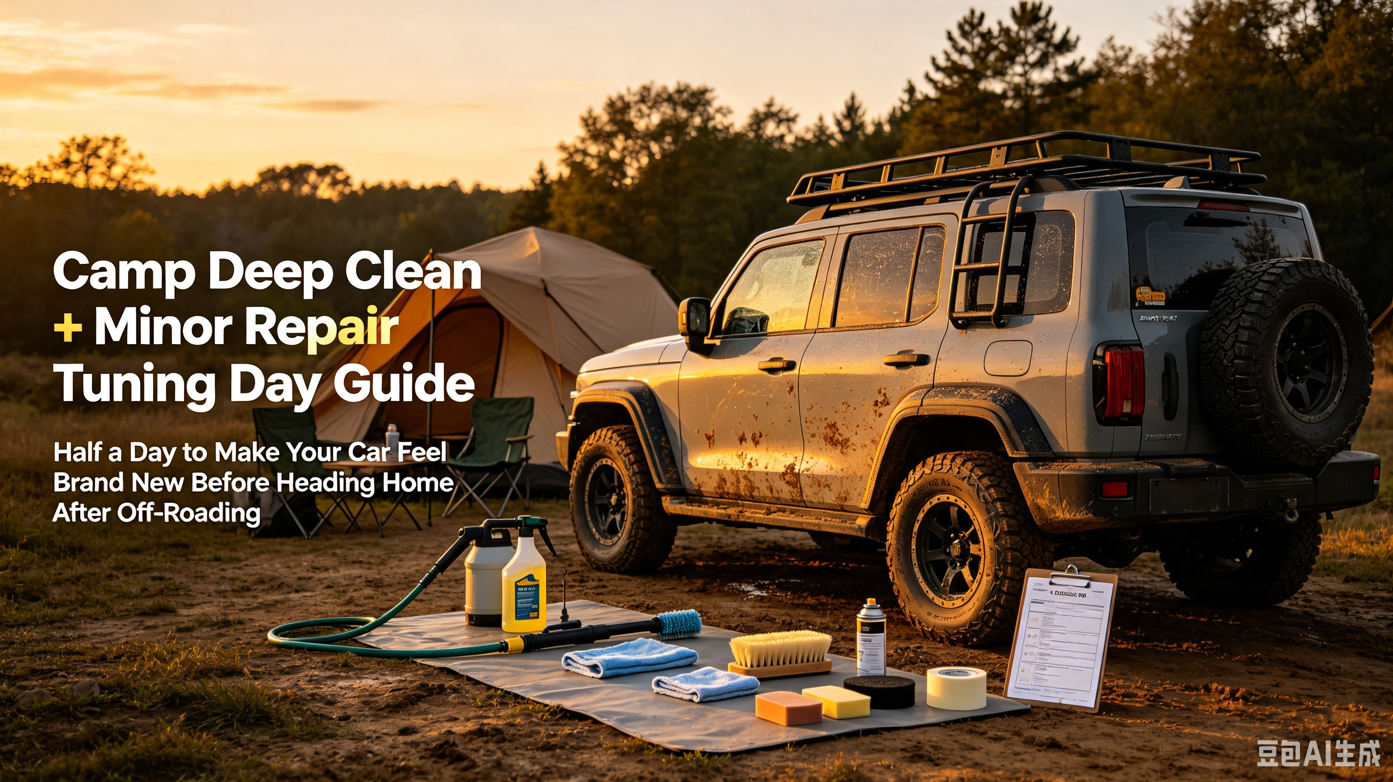 Camp "Deep Clean + Minor Repair" Tuning Day Guide: Half a Day to Make Your Car Feel Brand New Before Heading Home After Off-Roading