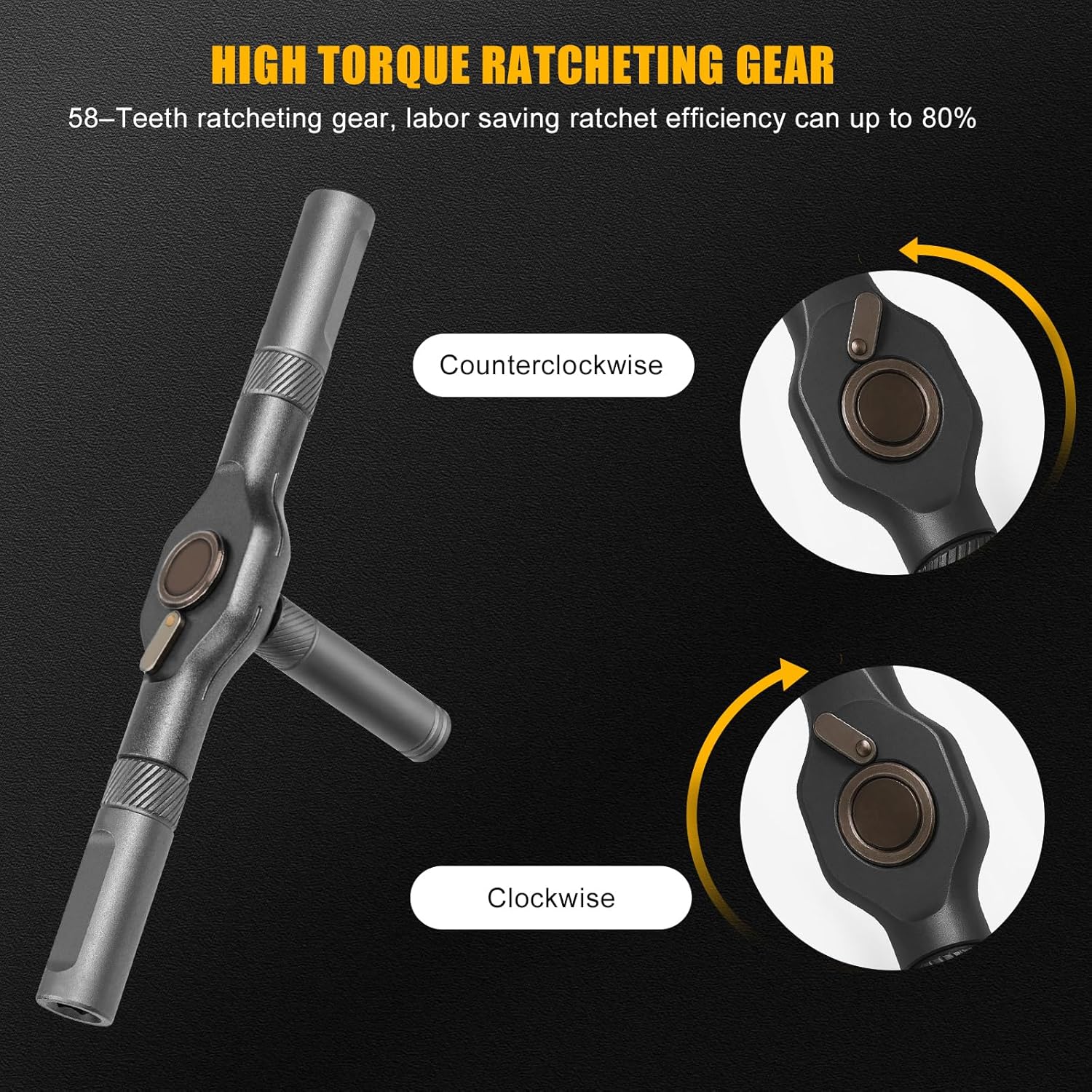 HYCHIKA 24 in 1 Ratchet Screwdriver Set - Mini Reversible Handle High Torque Ratchet Wrench Tight Quarter Right Angle Offset Screwdriver Bit Set