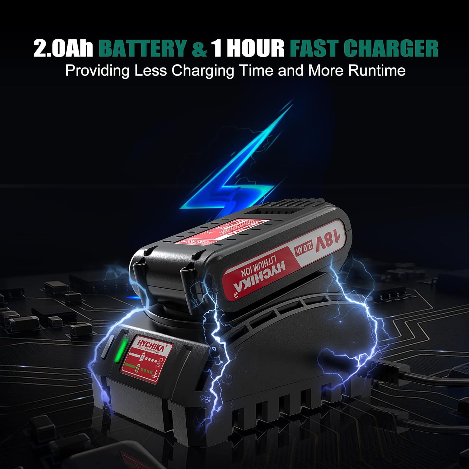 Akku-Bohrschrauber-Set mit 2000-mAh-Akku, 1500 U/min, 20 V/18 V (US/EU)