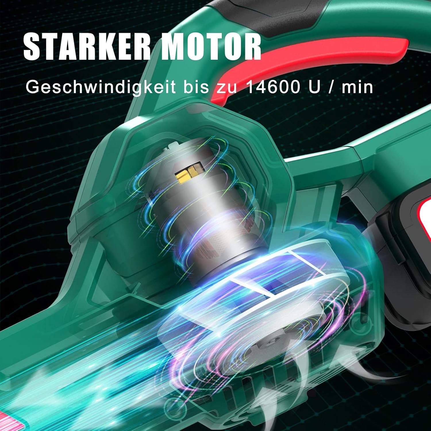Leaf Blower, 223 km/h Leaf Blower Battery 18 V 4.0 Ah, with 3 Inflation Nozzles, Ergonomic, Operating Weight 1.93 kg for Cleaning Leaves, for Removing Dust