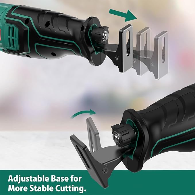 HYCHIKA Corded Reciprocating Saw, 2PCS Blades