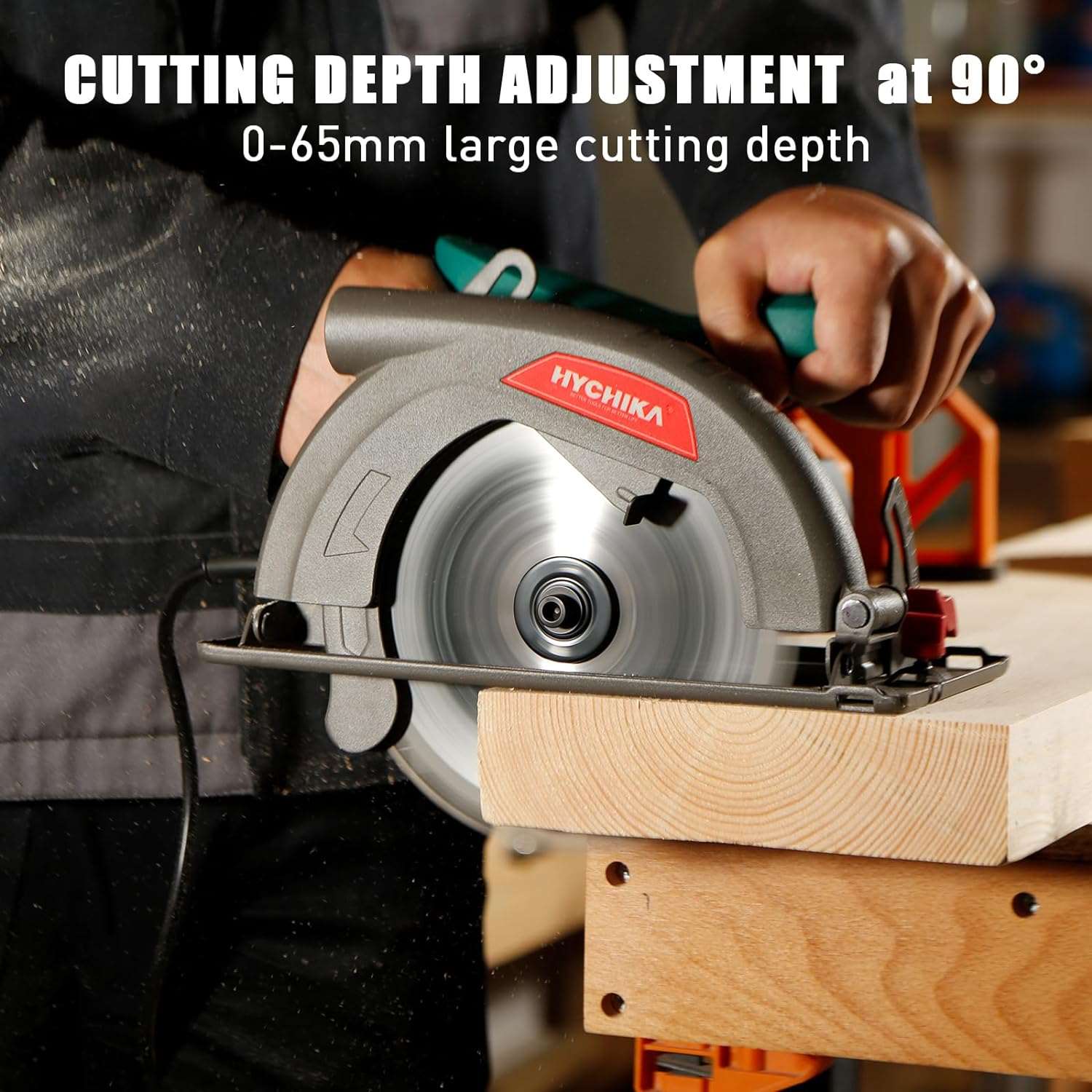 HYCHIKA Circular Saw, 1300W Electric Saw 4500RPM(UK/EU)