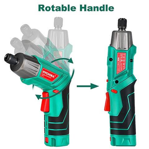 Cordless Screwdriver, 6Nm Torque, 2000mAh Battery, 3.6V with 35 Accessories - HYCHIKA