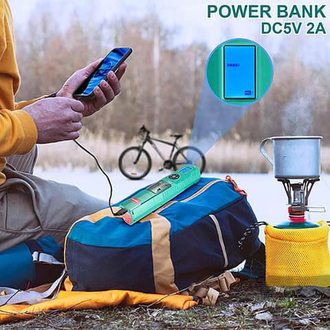 Cordless Air Compressor, Portable Tire Inflator Power Bank 160PSI - HYCHIKA
