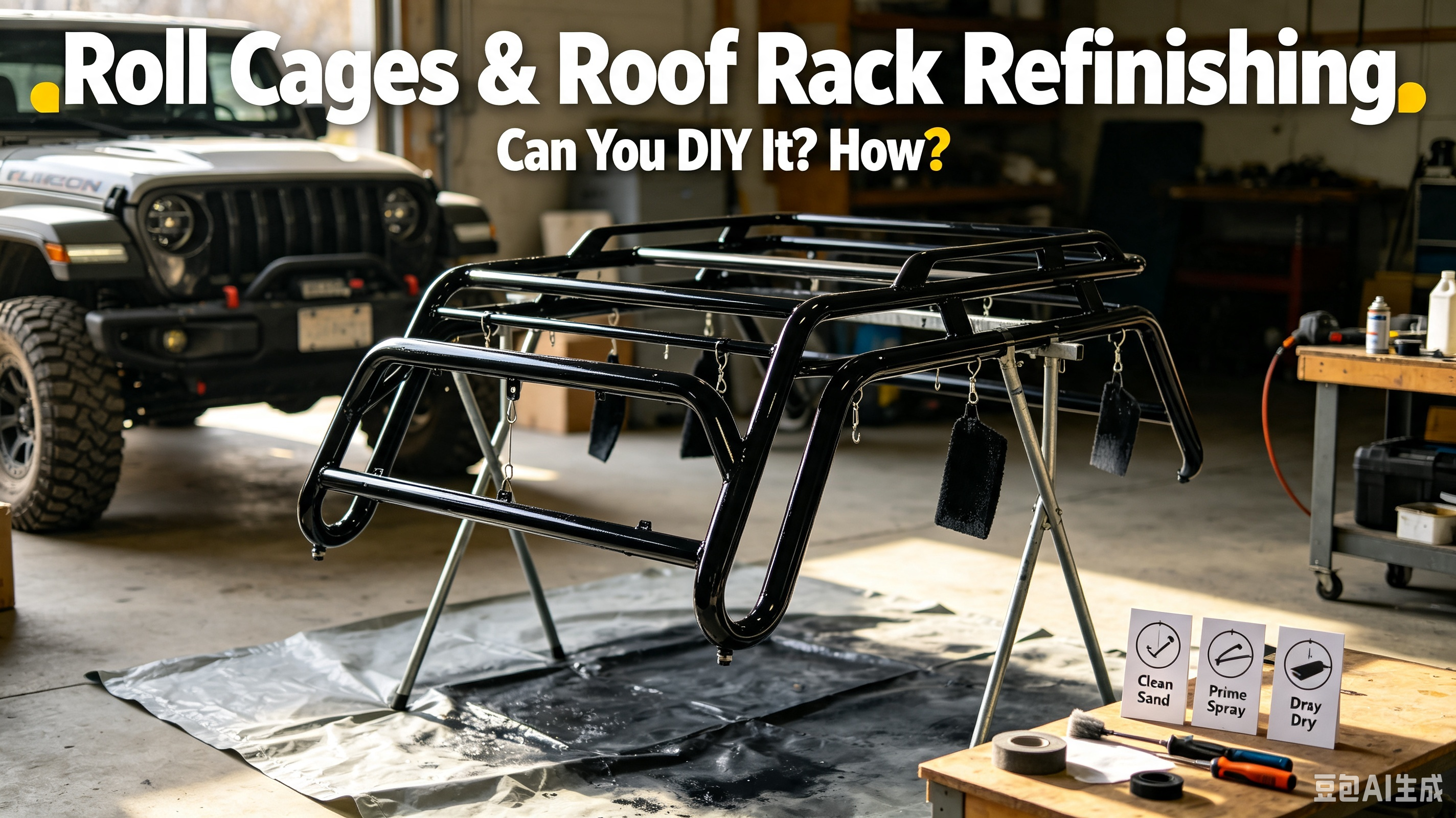 Roll Cages & Roof Rack Local Spray Painting Refinishing: Can You DIY It? How?