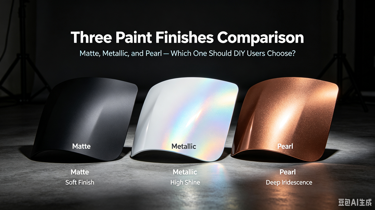 Three Paint Finishes Comparison: Matte, Metallic, and Pearl — Which One Should DIY Users Choose?