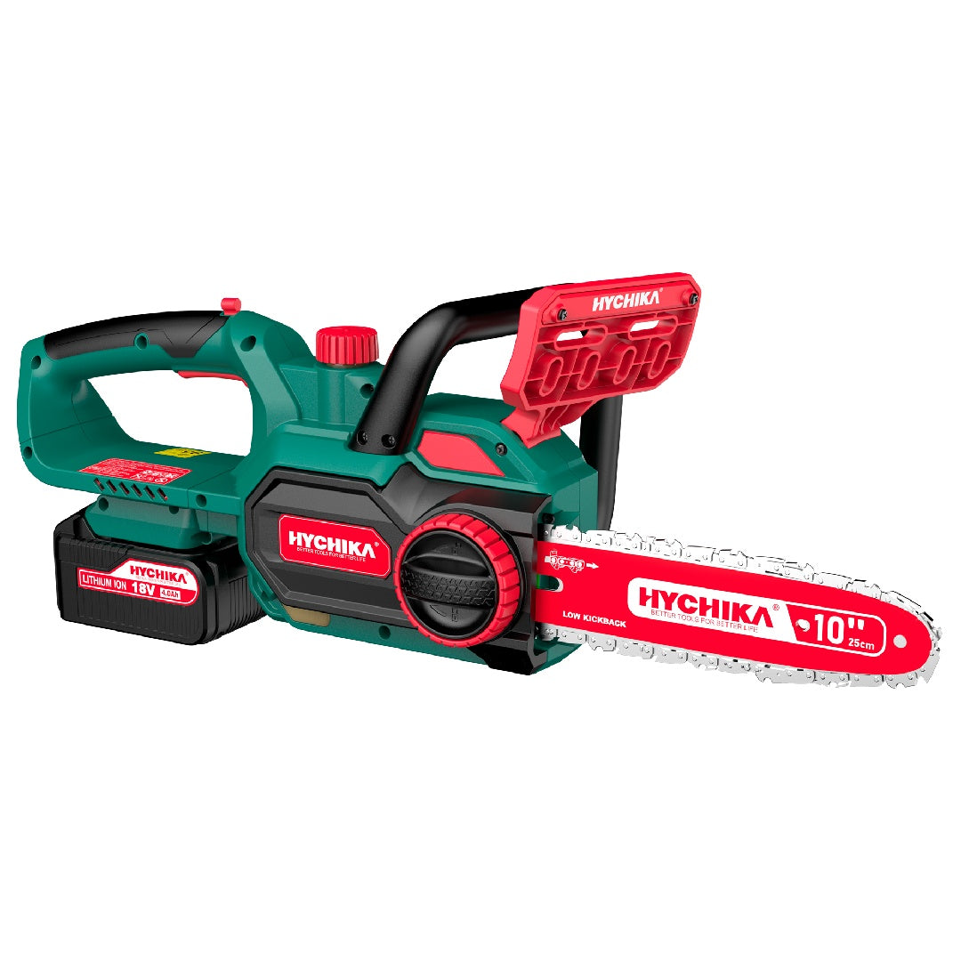 Cordless Electric Chainsaw with 10" Chain and 18V, 4000mAh Battery and Charger