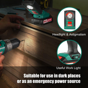 Cordless Light, HYCHIKA Portable Work Light, 18V System Battery - HYCHIKA