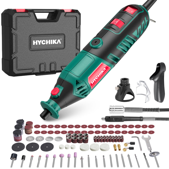 HYCHIKA 180W Rotary Tool Kit with Flex Shaft & 173 Accessories