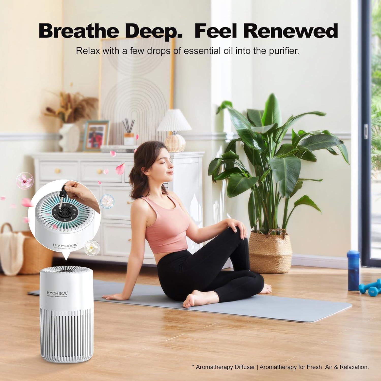 HYCHIKA HEPA Air Purifier for Home & Bedroom, True H13 Filter