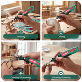 HYCHIKA 3.6V Mini Cordless Rotary Tool Kit，3-Speed with 89 Pcs & Usb-C Charging, for Diy Engraving, Polishing, Crafts and Models