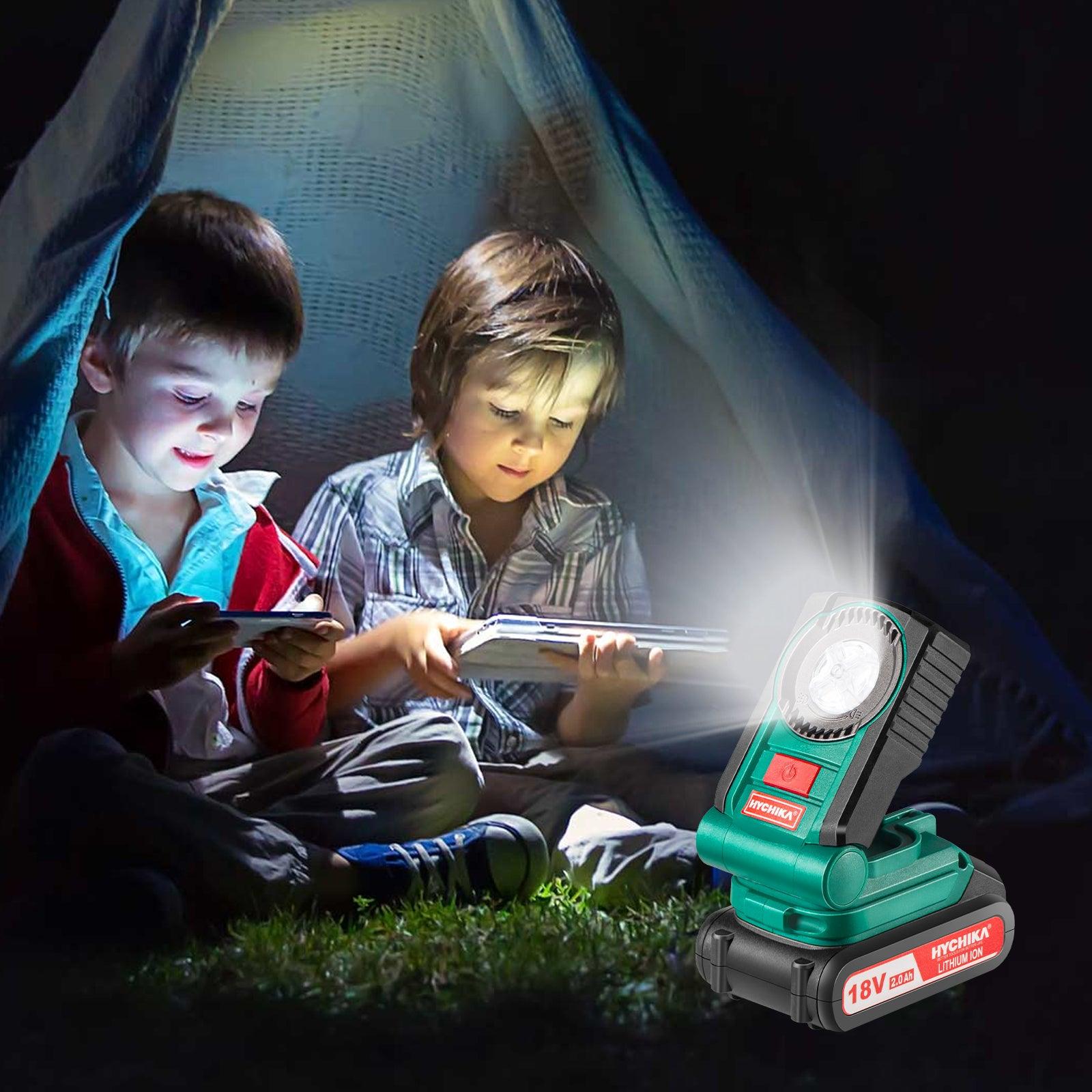 Cordless Light, HYCHIKA Portable Work Light, 18V System Battery - HYCHIKA