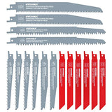 HYCHIKA 16PCS Reciprocating Saw Blades Set for Wood & Metal