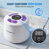 HYCHIKA Ultrasonic Retainer Cleaner Machine with UV, 4 Modes, 45kHz, for Retainers, Night Guards, Dentures, 200 mL, 1-Count