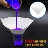 50 Pack of Paint Strainers with Fine 190 Micron Filter Tips — Cone Paint Filter Screen