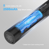 240 Days Battery Life Rechargeable Electric Toothbrush for Adults,with 2500mAH Large Capacity, 8 Pack Replacement Brushheads,3 Classic Modes,2 Min Smart Timer Battery Toothbrush,Black