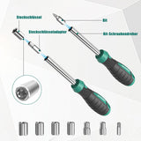 HYCHIKA Screwdriver Set, 51 Pieces Screwdriver Set, Including Cross Screwdriver Flat Screwdriver and Precision Screwdriver, Suitable for DIY, Maintenance Furniture, Computer, Toys
