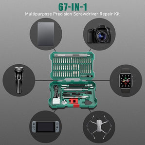 HYCHIKA Precision Screwdriver Set 67 in 1 with 46 Magnetic Bits