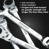 SORAKO 12-Piece Flex-Head Ratcheting Wrench Set, 8-19mm