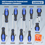 SORAKO 11 PCS Magnetic Screwdriver Set with Magnetizer