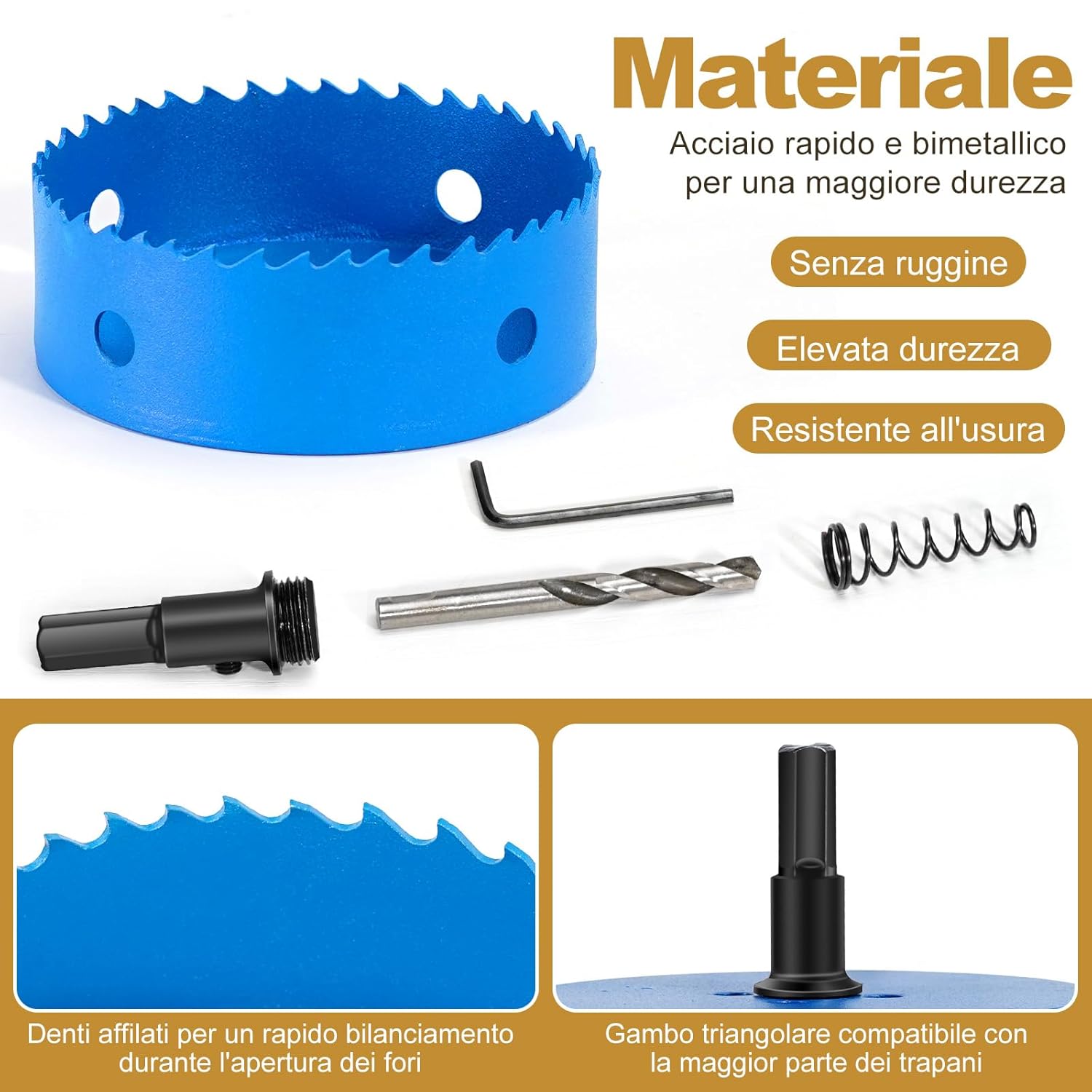 HYCHIKA 100mm Bi-Metal Hole Saw Cutter for Metal & Wood