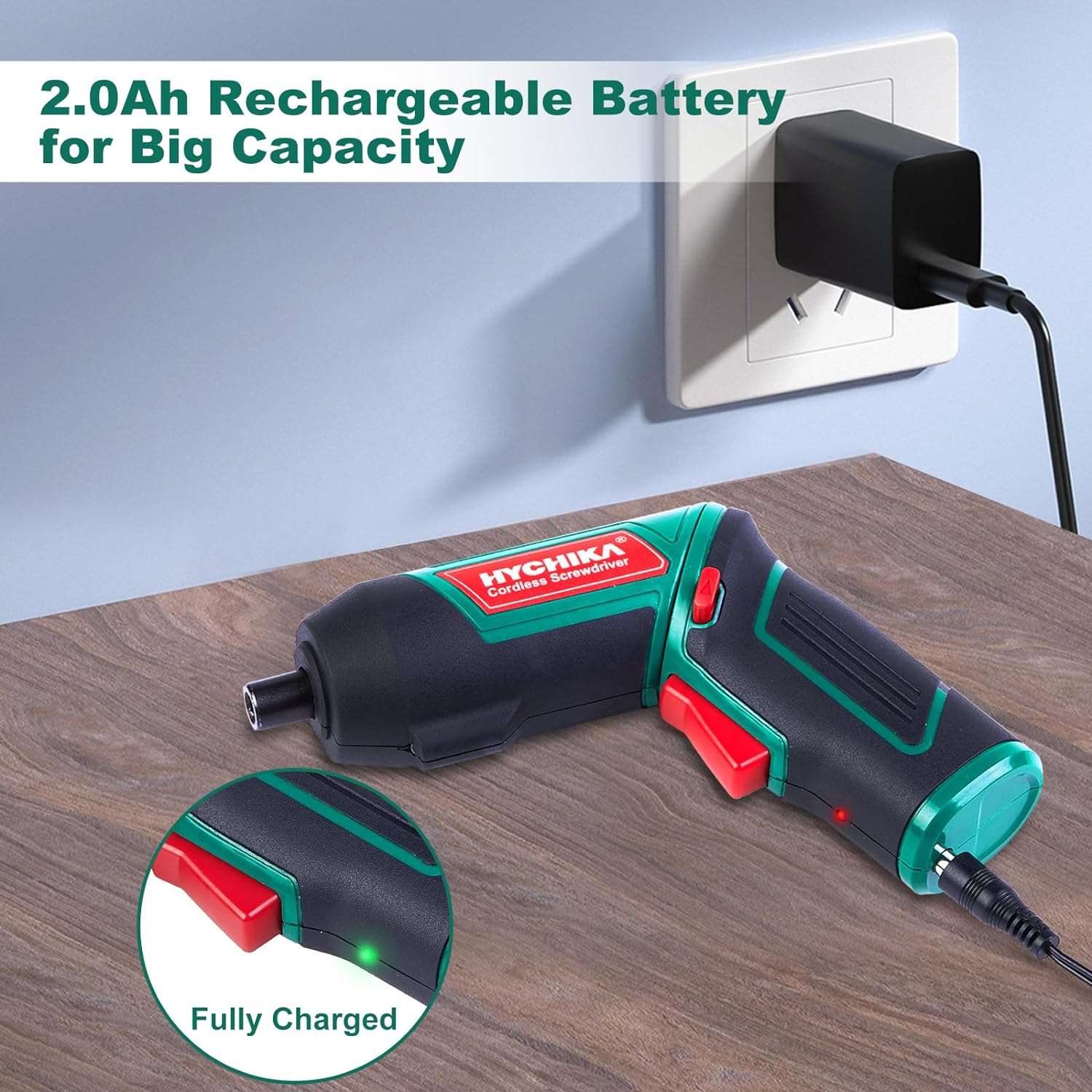 Cordless Screwdriver 6Nm torque, 3.6V,  2000mAh Battery with 20 Accessories