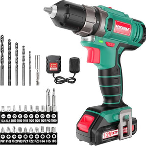 Cordless Drill Driver 12V 30Nm Max with 1x1.5Ah Battery