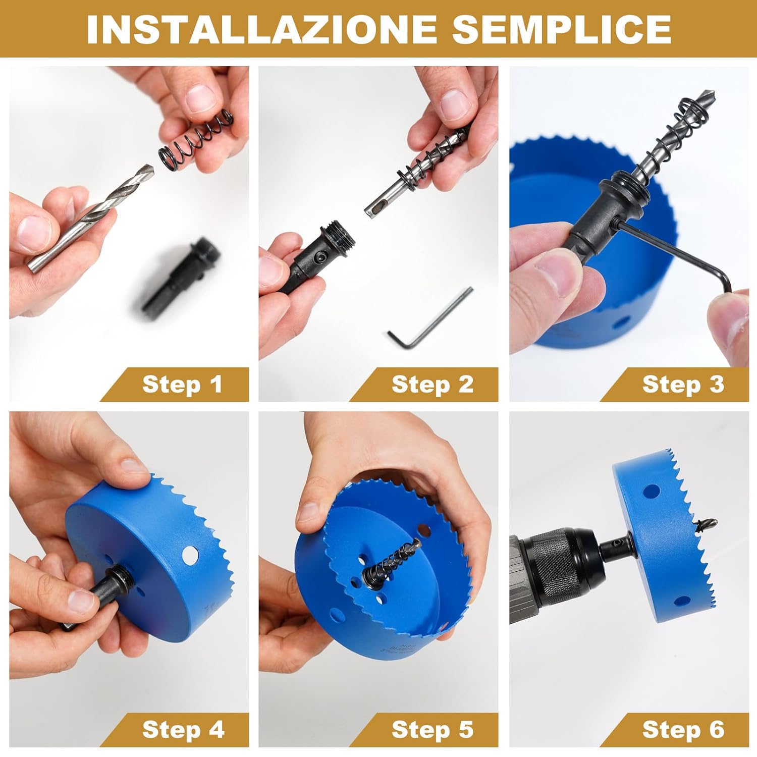 HYCHIKA 100mm Bi-Metal Hole Saw Cutter for Metal & Wood