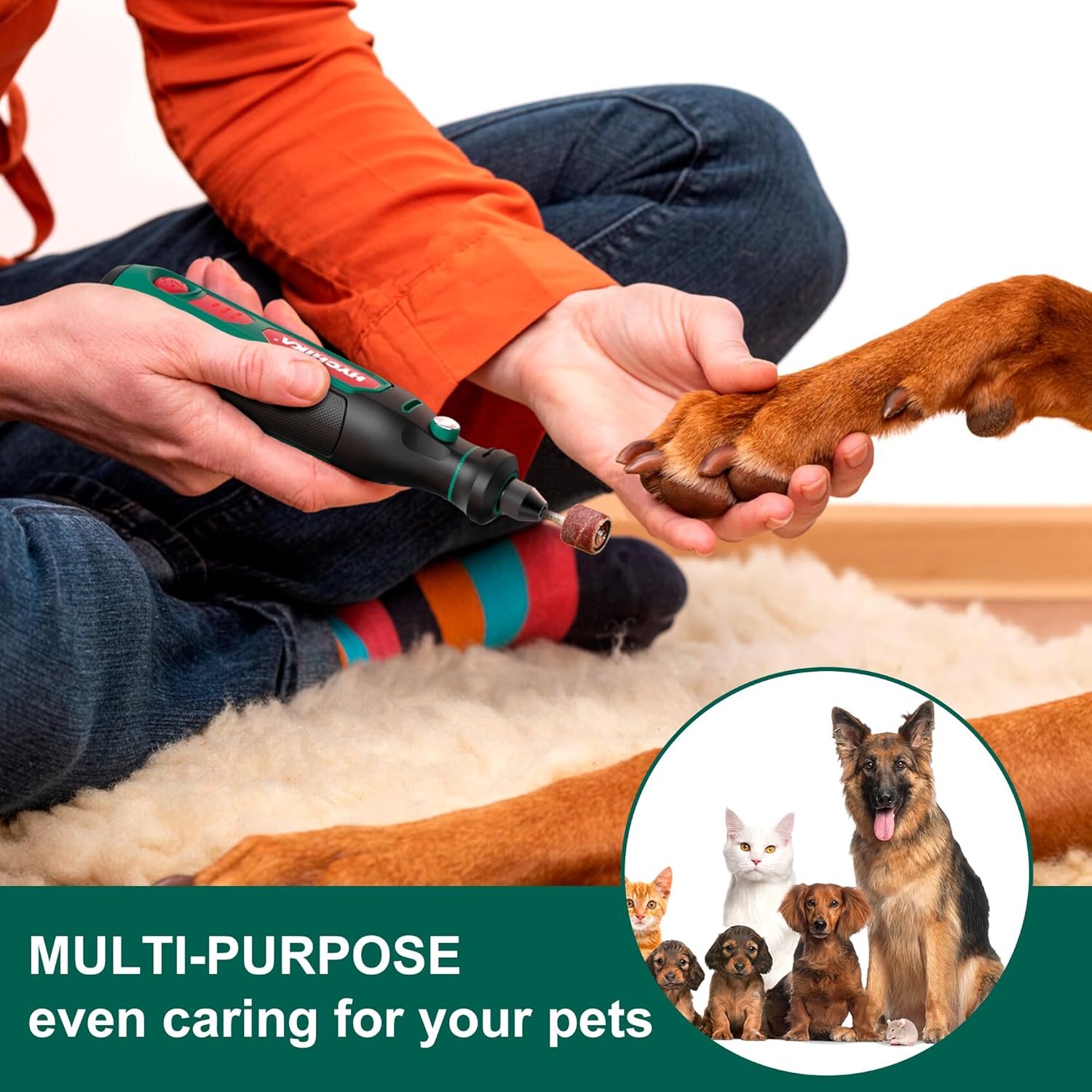 HYCHIKA Mini Cordless Rotary Tool Kit - 77PCS Accessories for Drilling, Sanding, Polishing, Engraving