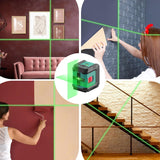 HYCHIKA Green Self-Leveling Cross Line Laser Level with Tripod