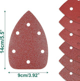 HYCHIKA 60PCS Mouse Sander Pads, 6-Hole Hook and Loop Sanding Pads, 60-240 Grits