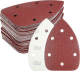 HYCHIKA 60PCS Mouse Sander Pads, 6-Hole Hook and Loop Sanding Pads, 60-240 Grits