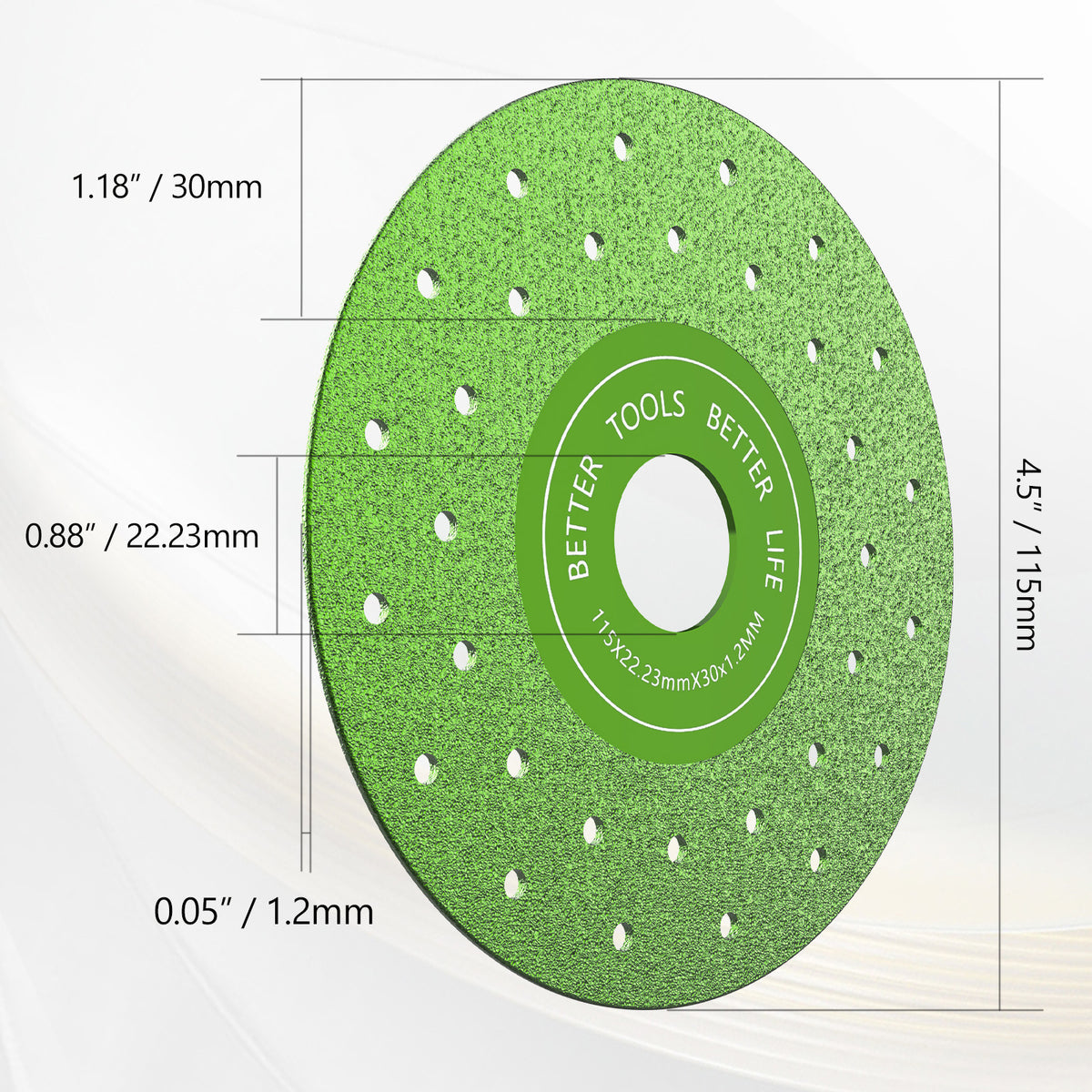 HYCHIKA 5-Piece Diamond Cutting & Grinding Disc Set — 4.5" for Automotive Body, Exhaust & Chassis Work