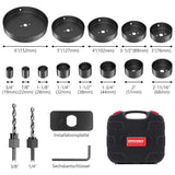 Lochsägen, HYCHIKA 19-teiliges Lochsägen-Set 9 mm – 152 mm 