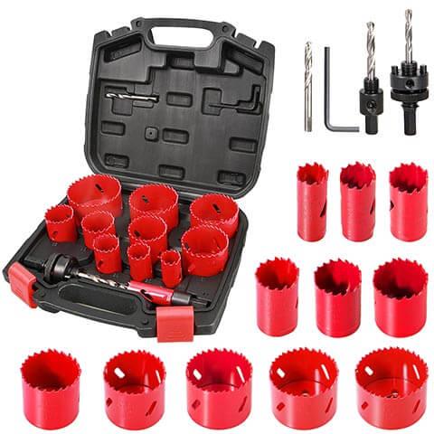 HYCHIKA 17PCS Bi-Metal Hole Saw Kit - HYCHIKA